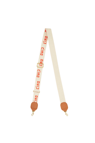 Clare V. Adjustable Crossbody Strap, Natural Poppy