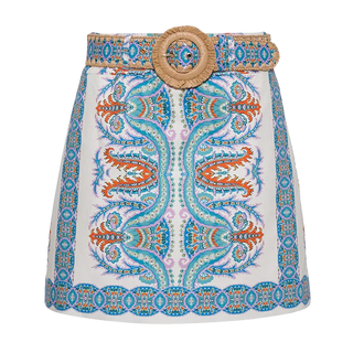 Cara Cara Blaze Mini Skirt, Cypress Egret