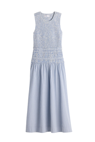 Apiece Apart Siempre Tank Maxi, Blue and White Stripes