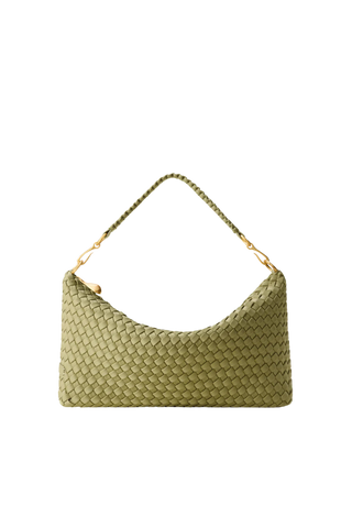 Naghedi Porto Small Half-Moon Bag, Bottle Green