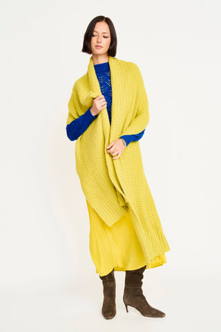 Mirth Oversized Knit Scarf, Lemongrass