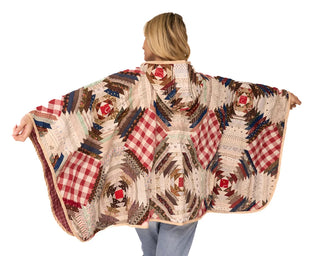 Poncho, Early 1900s Indigo Pineapple