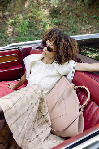 J. LOWERY Napa Tote, Toffee Suede