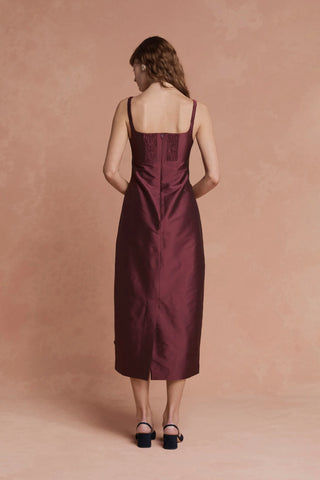 Lovaan Camilla Dress, Plum