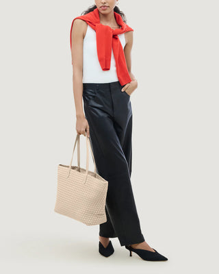Naghedi Jetsetter Small Tote, Ecru