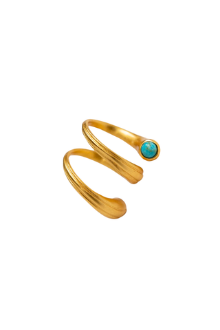 TS Christina Greene Turquoise Whirlpool Ring