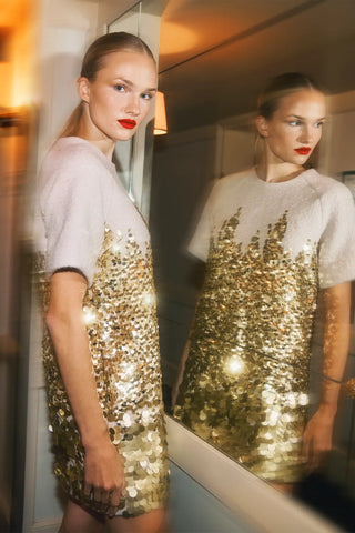 Hunter Bell Aerin Dress, Sequin Boucle