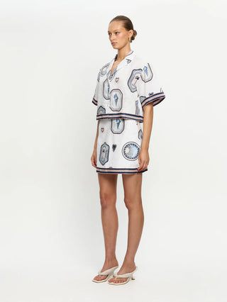 Kivari Alessia Top, Cream Navy