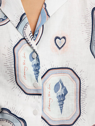 Kivari Alessia Top, Cream Navy