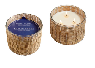 Field + Fleur 3 Wick Candle, Beach Wood