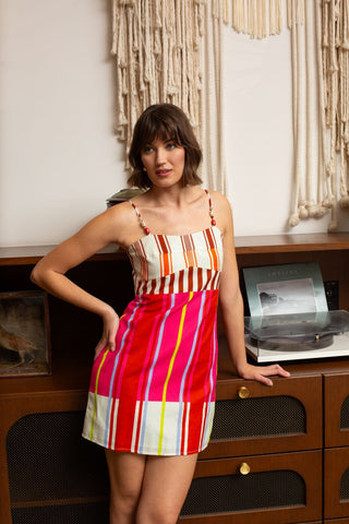 Anna Cate Lauryn Dress, Bright Stripe