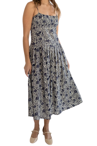 Mille Tully Dress, Indigo Floral