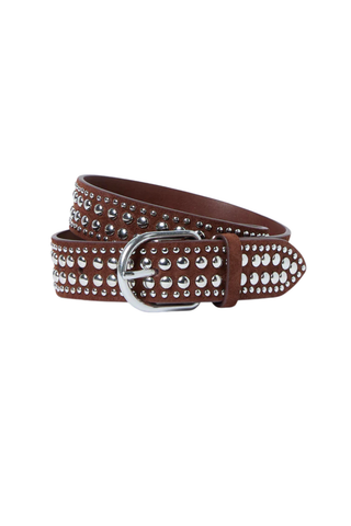 Loeffler Randall Isaac Studded Belt, Espresso