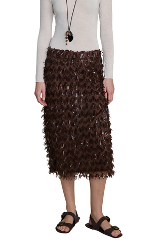 Chan Luu Firework Sequin Skirt, Espresso