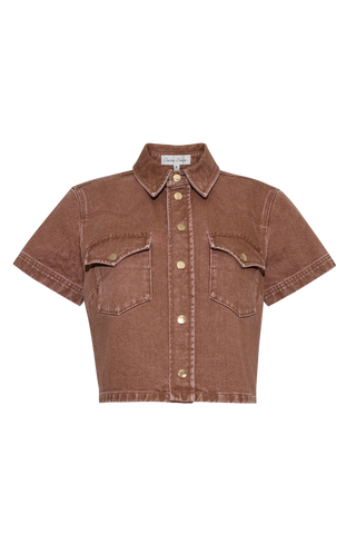 Cara Cara Paro Top, Taupe Denim