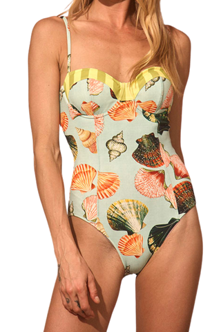 Hunter Bell Nevis One Piece Swimsuit, Somers Shell Mint