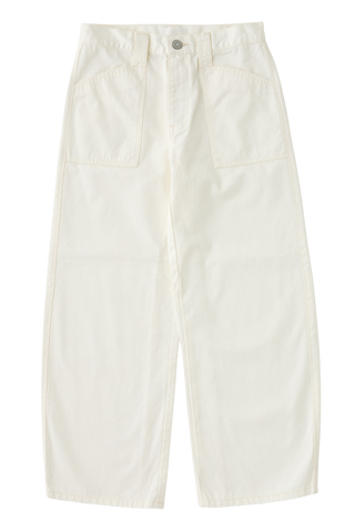 Moussy Vintage Pomonok Gusset Cargo Pants, White