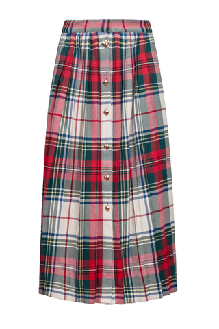 Hunter Bell Harlan Skirt, Kensington Plaid Crimson