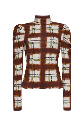 Cara Cara Chira Top, Painted Plaid Brown