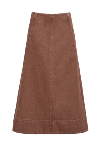 Cara Cara Aisha Skirt, Taupe Denim