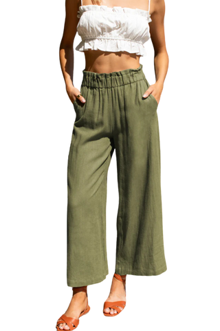 TS Love Tomas Pull On Pocket Pant, Gothic Olive Linen