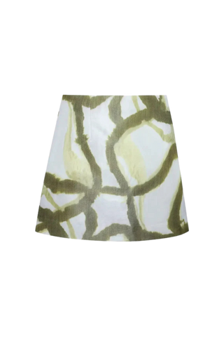 Hunter Bell Britt Mini Skirt, Seabreeze Ikat Green