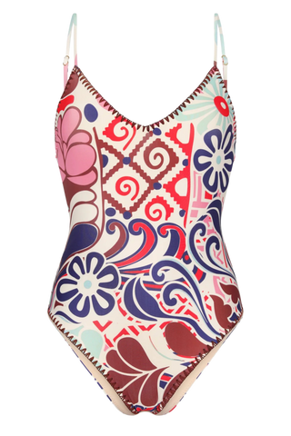 Carolina K Marietta One Piece Swimsuit, Punta Print