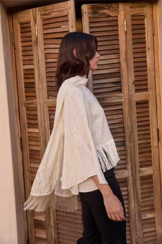 Roame. Vali Jacquard Top, Ivory