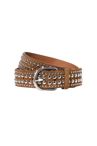 Loeffler Randall Isaac Studded Belt, Cacao