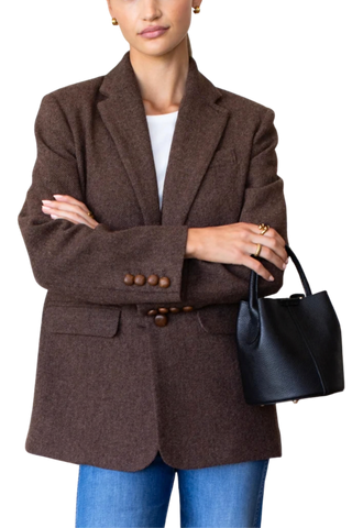 Emerson Fry Atelier Blazer, Chestnut Wool Tweed