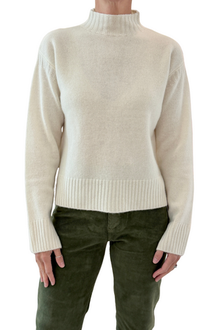 One Grey Day Velma Cashmere Mockneck, Ivory