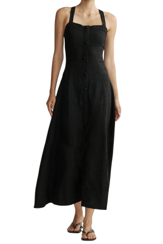 DL1961 Danika Dress, Black Linen