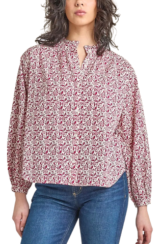 Pink Chicken Josephine Top, Burgundy Climbing