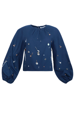 Hunter Bell Rue Top, Atelier Splatter Navy