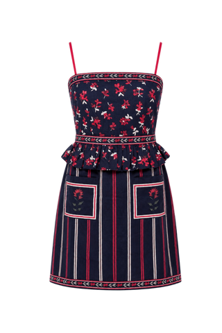Anna Cate Grace Dress, Navy Amora