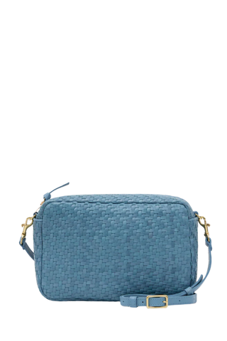Clare V. Marisol Woven Zig Zag Bag, Desert Blue