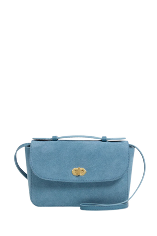 Clare V. Kathryn Suede Bag, Desert Blue