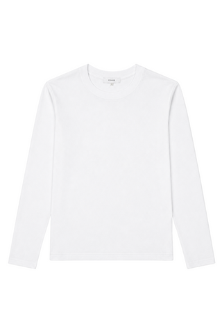 Frame The Boxy Long Sleeve Tee, White