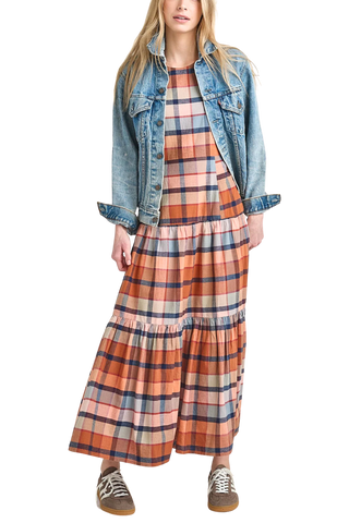 Pink Chicken Parker Dress, Hayride Plaid