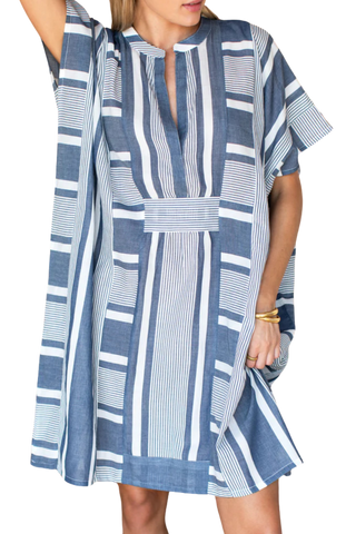 TS Love Tomas Emerson Short Caftan, Varied Stripe