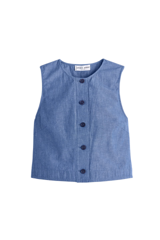 Apiece Apart Godet Tank, Chambray
