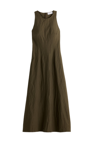 Apiece Apart Sculpted Uma Sleeveless Maxi, Dark Olive
