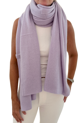 White & Warren Cashmere Travel Wrap, Lavender Fog