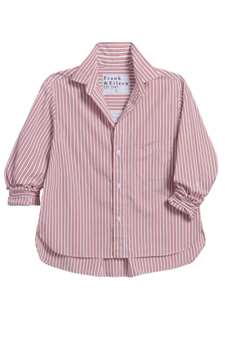 Frank & Eileen Silvio Untuckable Button-Up Shirt, Pumpkin Multi Stripe
