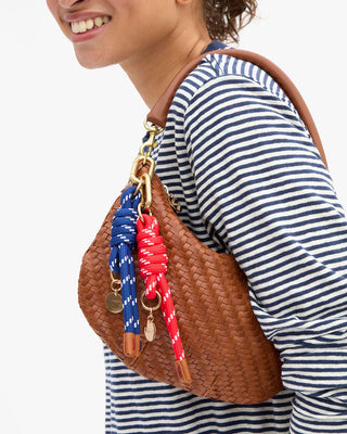 Clare V. Barrel Knot Fob, Navy