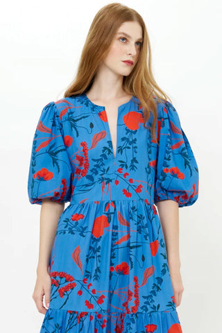 Oliphant Puff Sleeve Maxi, Bartram Blue