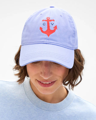 Clare V. CV Anchor Baseball Hat, Lila