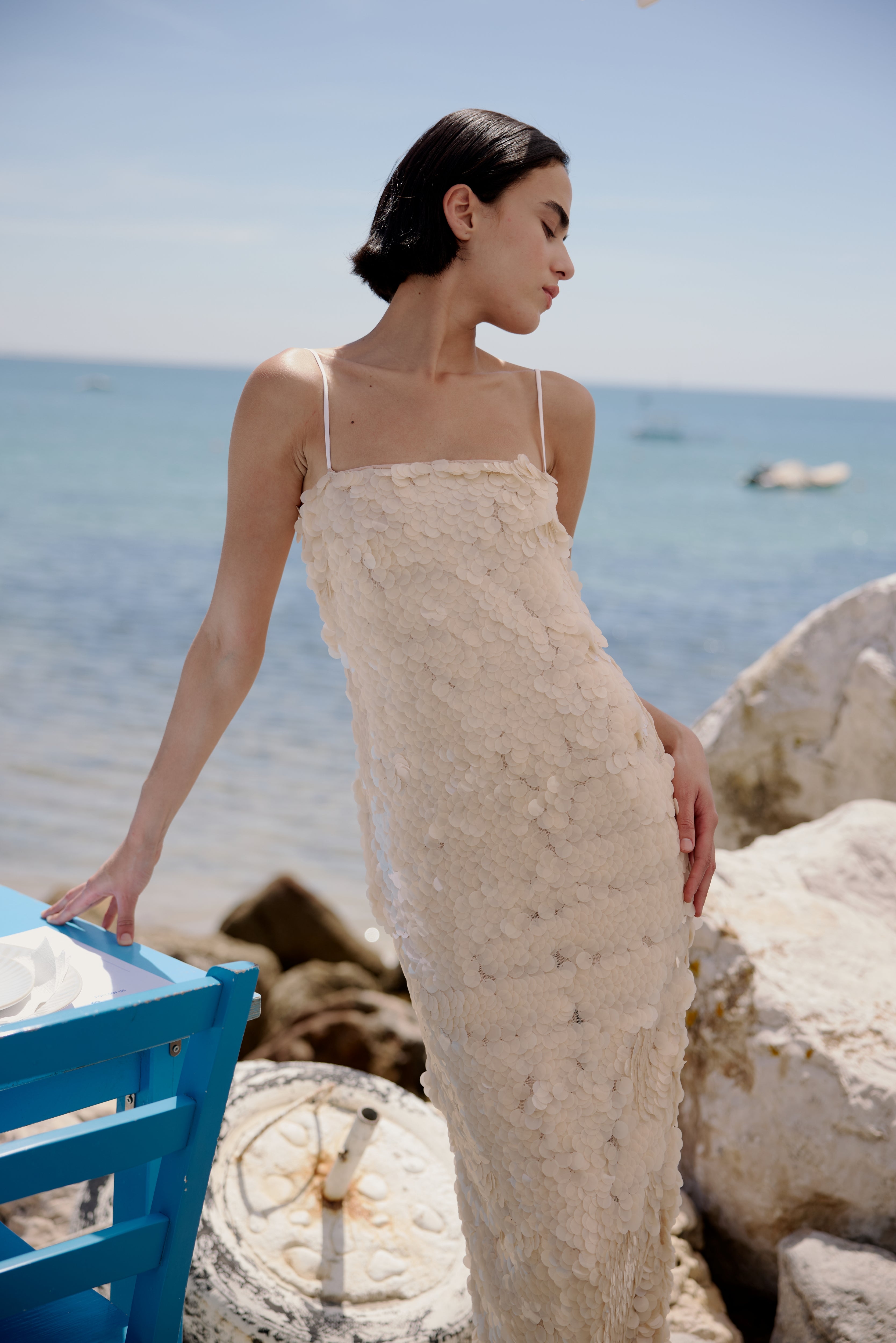 cala de la cruz dress Cala de La Cruz Cassandra Dress, Ecru