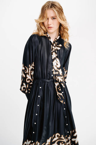 Carolina K Elisetta Dress, Autumn Vine Black