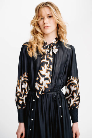 Carolina K Elisetta Dress, Autumn Vine Black